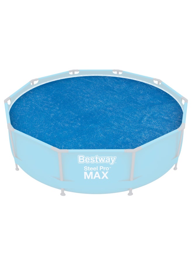 Bestway Flowclear 10 ft Round Solar Pool Cover, 3.05 m Solar Heating Cover for Above Ground Pools, Heat Retention & Debris Protection, Energy-Saving Bubble Pool Cover - Image 1