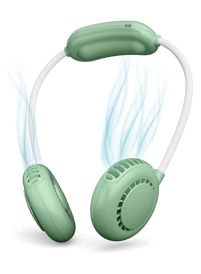 SYOSI USB Neck Fan Hand Free Personal Lazy Neckband Fan, Wearable Rechargeable Necklace Mini Portable Sport Fan, Cooler Fan with 2000mAh Recharger, Adjustable 3 Speeds for Traveling Outdoor Office - Image 1