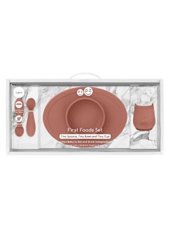 ezpz First Food Set - 100% Food Grade Silicone Suction Bowl with Built-in Placemat, Training Cup & Spoon - Designed by a Pediatric Feeding Specialist - Promotes Self Feeding - 6 Months+ (Sienna) - pzsku/Z4988B74930680CF94954Z/45/_/1738305768/6911010c-0b10-4e75-85fa-afc779d9ca6f