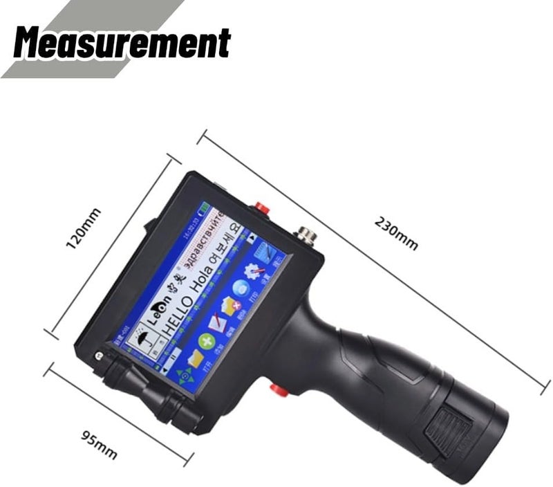 600DPI Handheld Inkjet Printer Machine for Text/Barcode/QRCode/Batch Number/Date Coder(Printing Height: 0.08-0.5Inch) (Handheld Inkjet Printer Machine D10) - Image 2