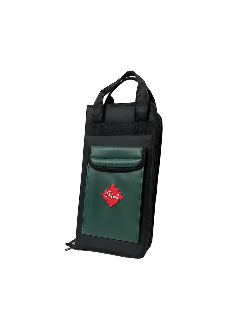 OLIVE Drum Stick Bag I Multiple Compartments I Convenient Carrying Options I Portable Drum Stick Storage Hanging Bag - Image 1