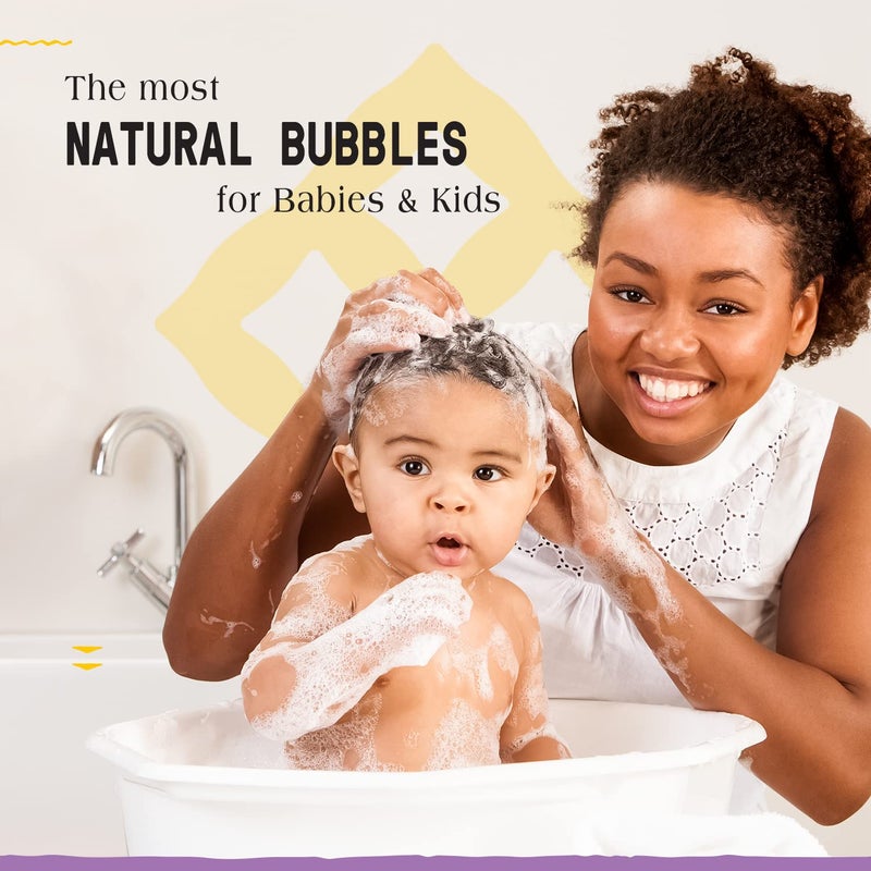 Alaffia Babies and Kids Bubble Bath, Gentle Baby Essentials for Delicate Skin, Cleansing & Calming Bubbles, Plant Based Formula, Vegan, Lemon Lavender (2 Pack - 32 Fl Oz Ea) - Image 3