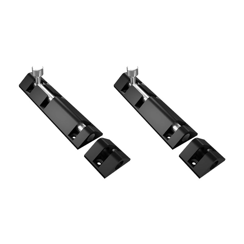 Atlantic Triangle Tower Bolt 12 inch Tower Bolt for Main Door and Bathroom Door Latch for Bedroom Tower Bolt for Home Offices Doors Windows Easy to Fit Black Finish Pack of 2 Pcs - Image 1