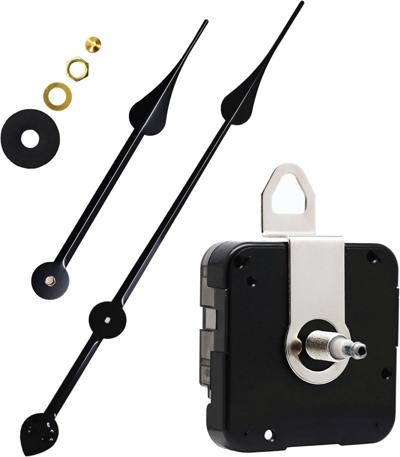 TIKROUND Original Youngtown 12888 High Torque I Shaft Clock Movement with Hands,5/16 Inch Maximum Dial Thickness, 29/32 Inch Total Shaft Length with 330 mm / 13 Inch Long Spade Hands. - Image 1