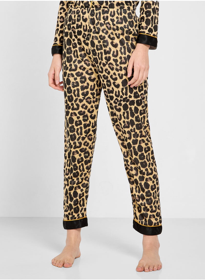 Ginger - Leopard Print Shirt & Pyjama Set - Image 1