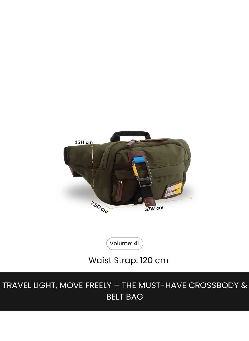 Discovery ICON  Waist Bag Khaki, Hip Bag With Adjustable Strap, RFID Pocket, Suitable For Travel, Outdoors, Gym, Hiking For Men And Women - pzsku/Z4988FD873453374C010DZ/45/_/1739532264/2b965a5a-a1b8-437f-8f21-0cb27ca47260