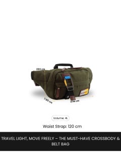 Discovery Discovery ICON  Waist Bag Khaki, Hip Bag With Adjustable Strap, RFID Pocket, Suitable For Travel, Outdoors, Gym, Hiking For Men And Women  - Image 4