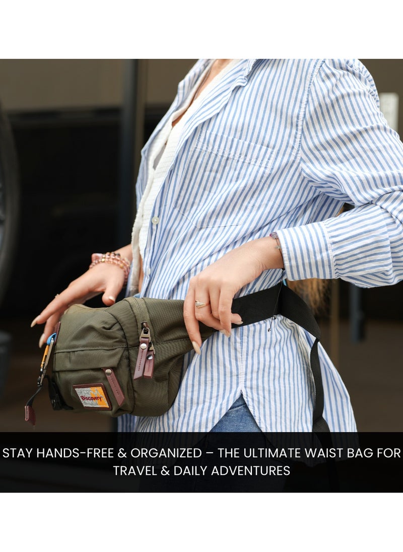 Discovery ICON  Waist Bag Khaki, Hip Bag With Adjustable Strap, RFID Pocket, Suitable For Travel, Outdoors, Gym, Hiking For Men And Women - pzsku/Z4988FD873453374C010DZ/45/_/1739532328/e4a805d9-34b6-4ee9-97cc-9a8db9e5ed6d
