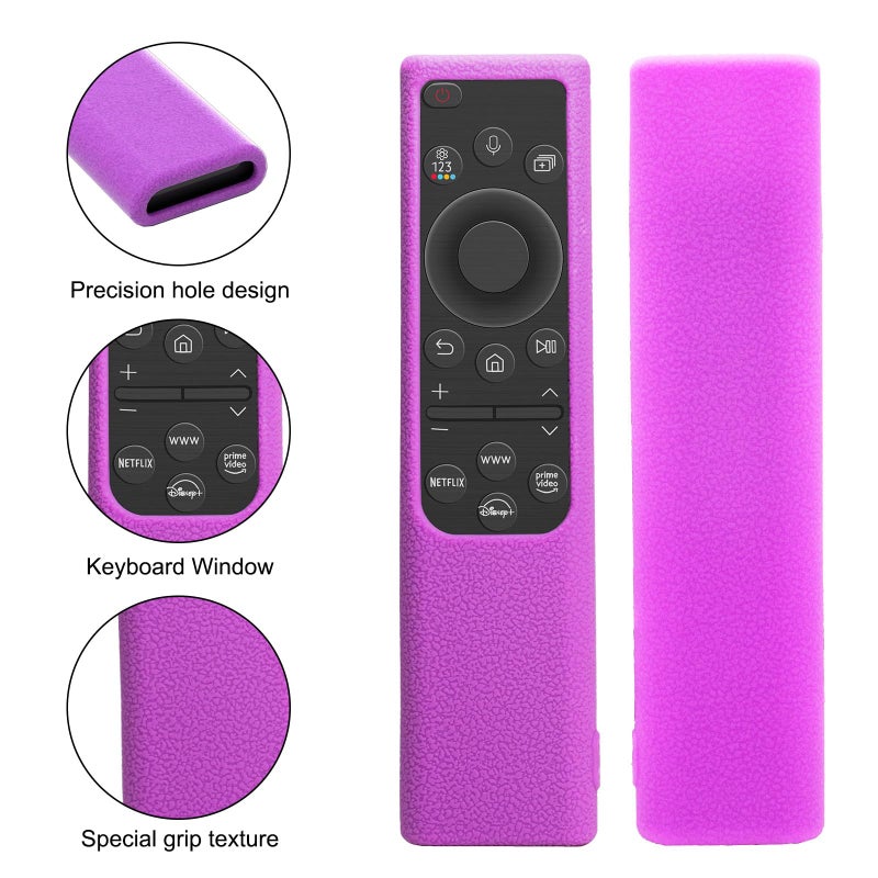 BE Beautiful Earth Silicone Remote Cover for Samsung Smart TV Solar Cell Remote 2021-2022 (2-Pack) - Glow-in-Dark Anti-Slip Protective Case | Compatible with BN59-01357/BN59-01385/BN59-01265A - Image 2