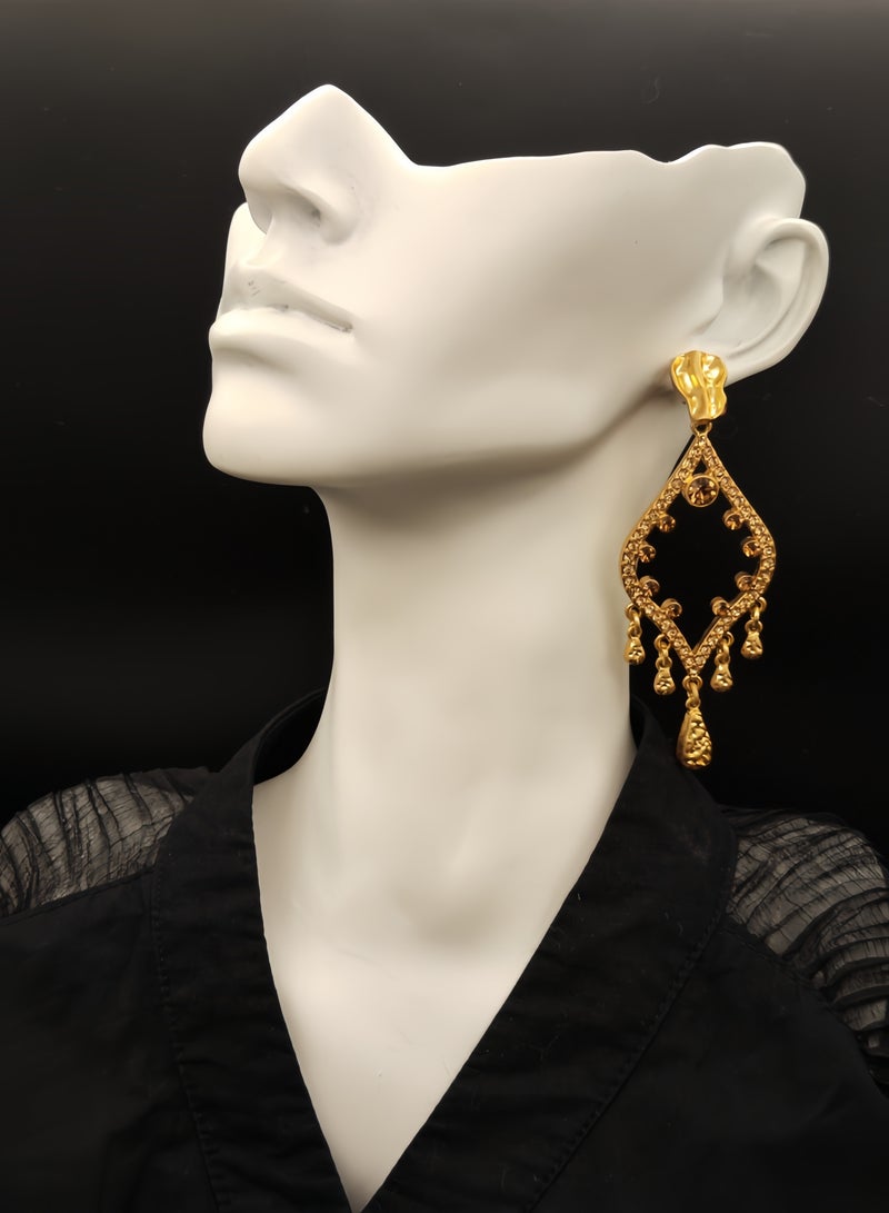 Limited Vintage Collection for Abaya Gold pendant earrings  - Image 4