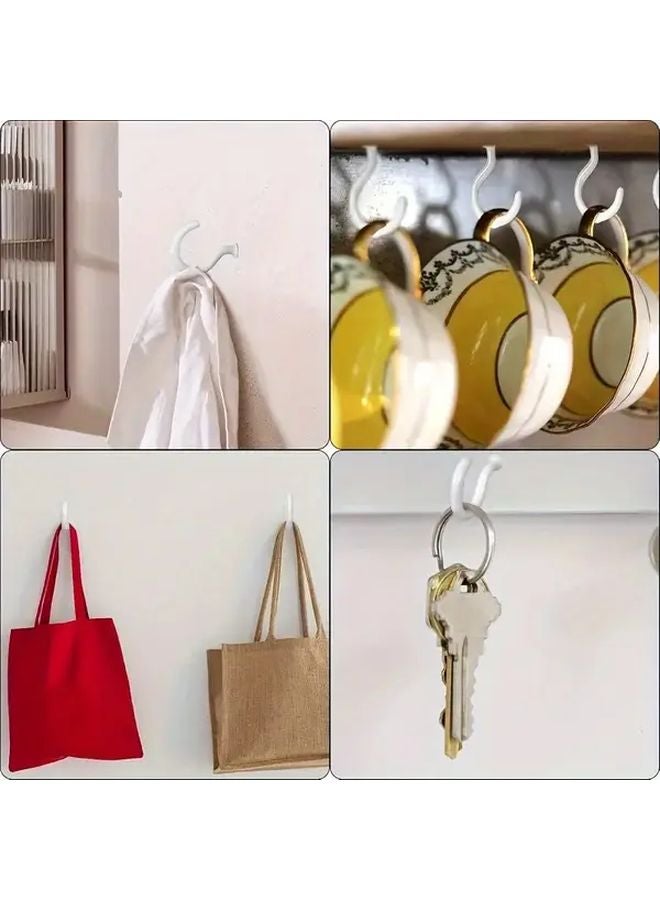 6 قطع من خطافات S الخفيفة الوزن، رف تعليق معزز بمسمار للاستخدام في الهواء الطلق، مثبتات متعددة الاستخدامات - Image 5