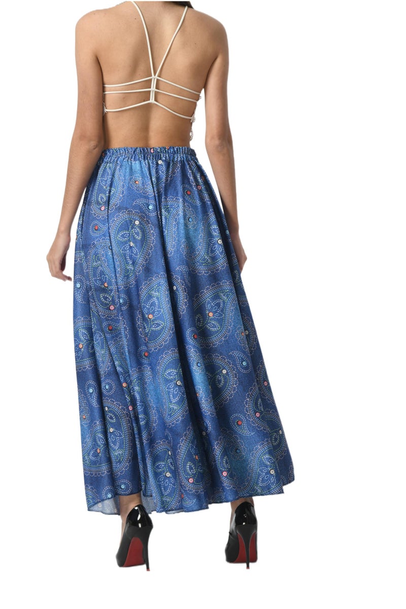 VAGISHA Printed Designer Full Long Flared Skirt for Women/Girls/Ladies | Western Skirt for Ladies & Girls - Image 4