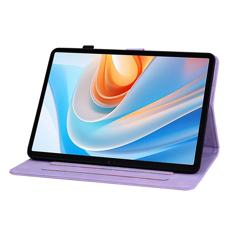 erorex For Itel Vistatab 30 Lily Embossed Leather Tablet Case(Purple) - Image 4