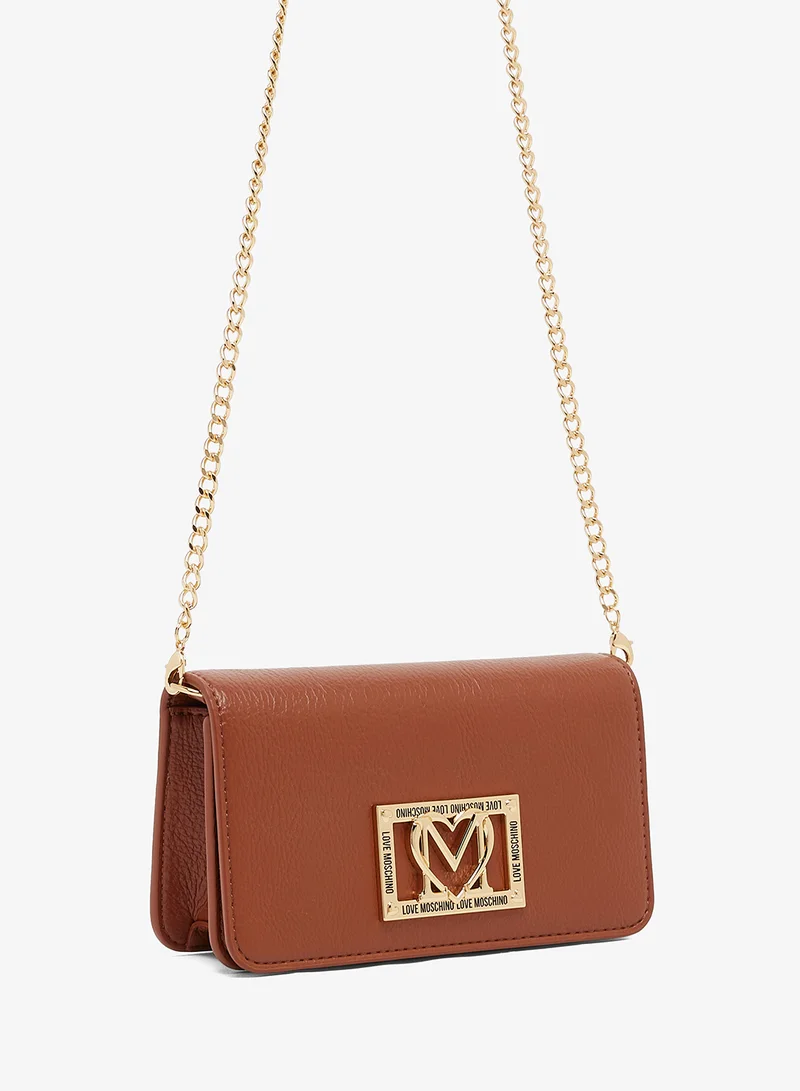 لوف موسكينو Logo Zip through chain detail crossbody