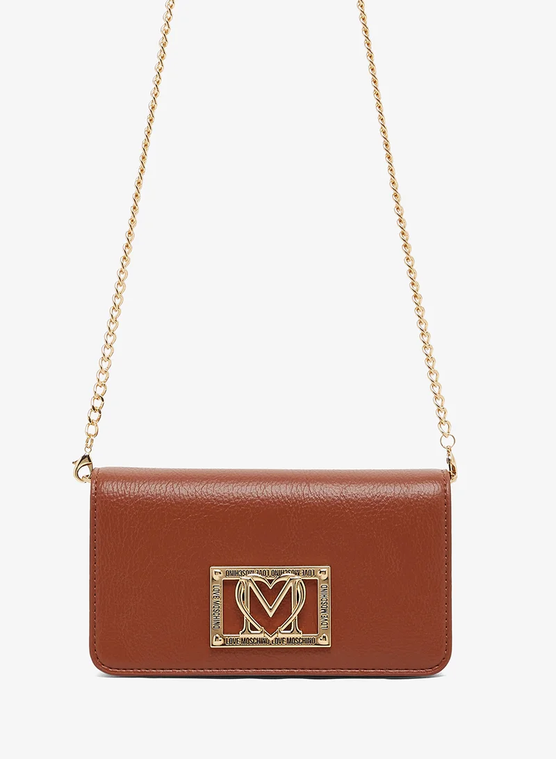 لوف موسكينو Logo Zip through chain detail crossbody