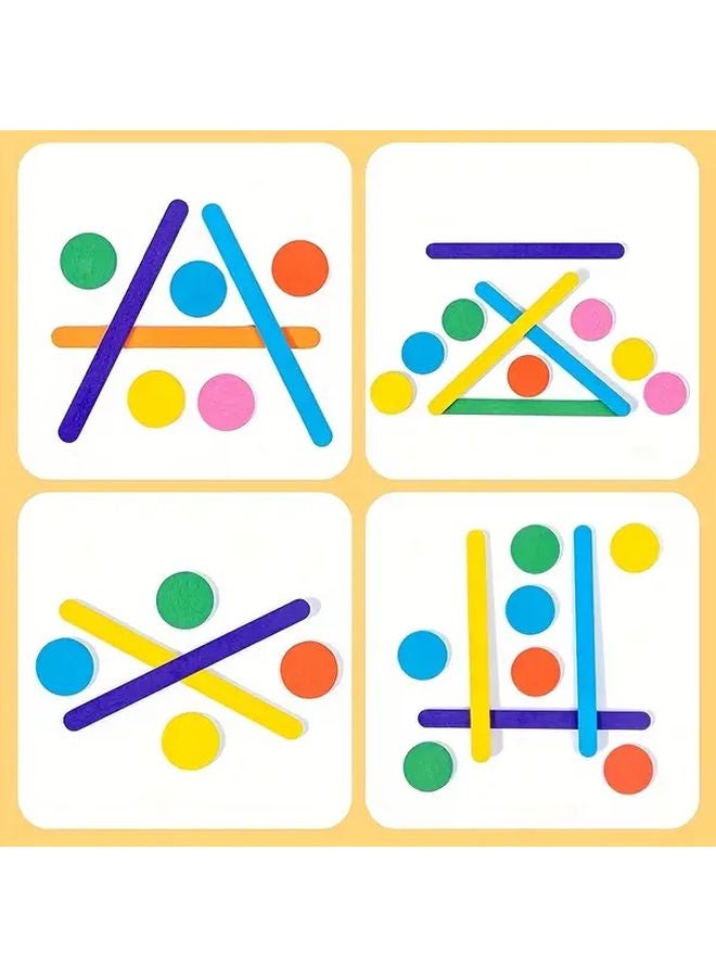 Match Sorting Construction Toys Educational Wooden Puzzle For Kids Logic Thinking Training - Image 5