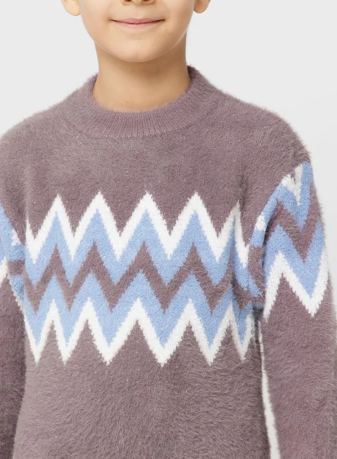 Pinata Boys Crew Neck Pattern Sweater