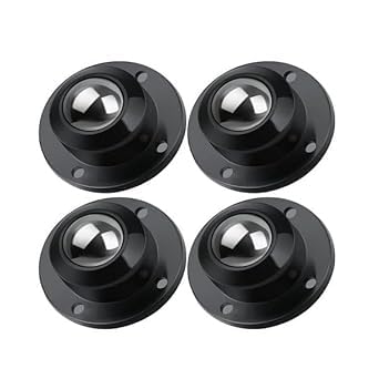 4pcs Caster Wheel Self Adhesive Caster Wheel 360 Swivel Wheels for Furniture Small Appliance DIY Modification Moving Table Heavy Duty Caster Wheels 200Kg Loading Capacity BLACK