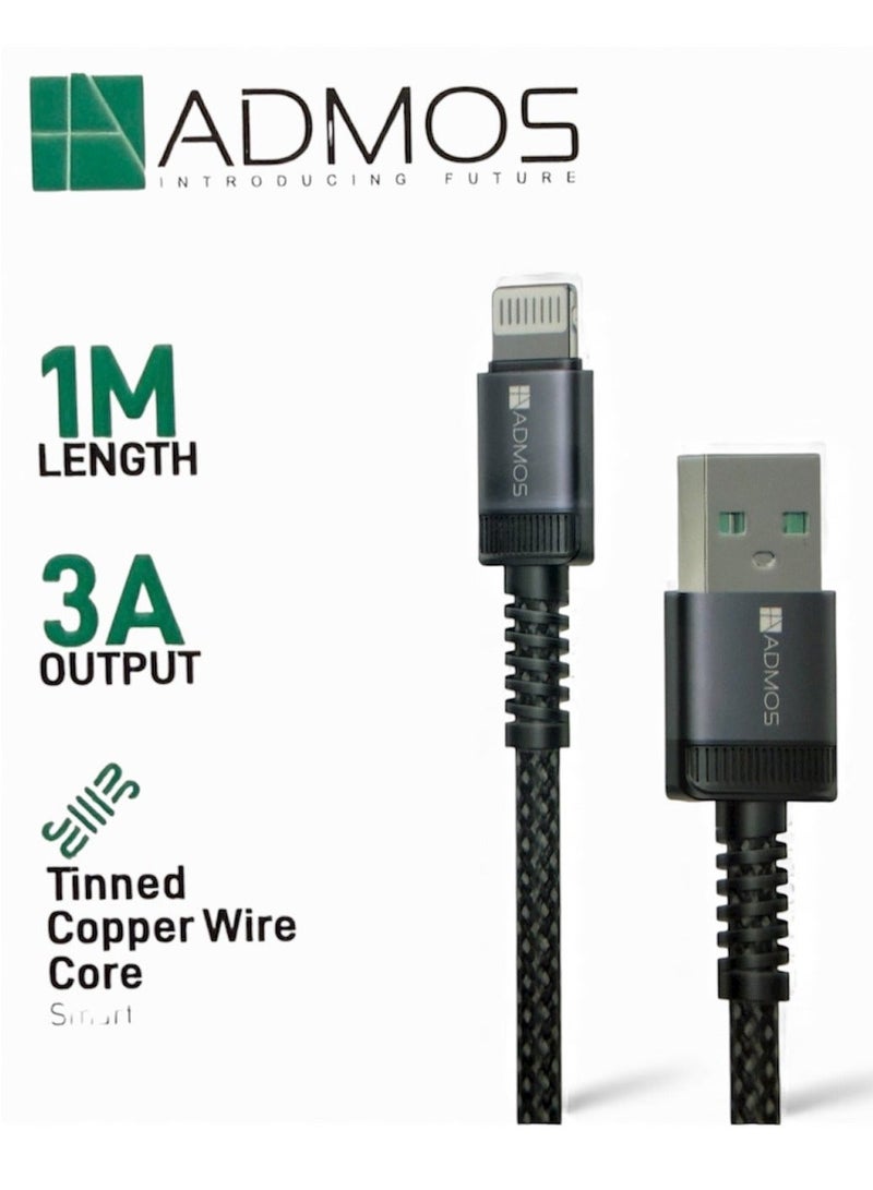 Admos High-quality, ultra-fast USB to Lightning charger cable for iPhone - Image 1