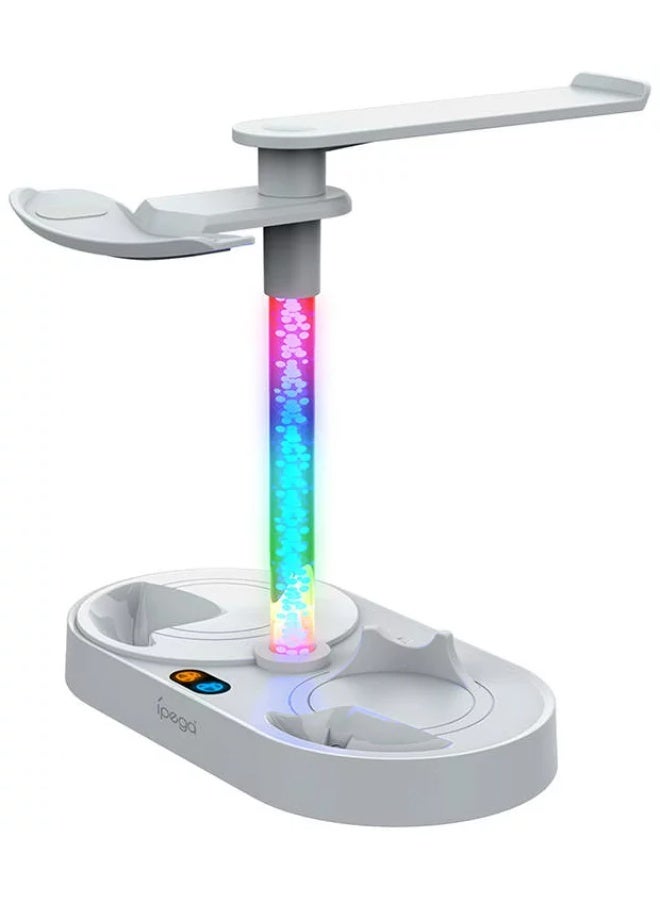 IPEGA PG-P5V001 RGB Light Charger for PS5 VR Headset Charging Display Stand Dual Controller Charging Station - Image 2