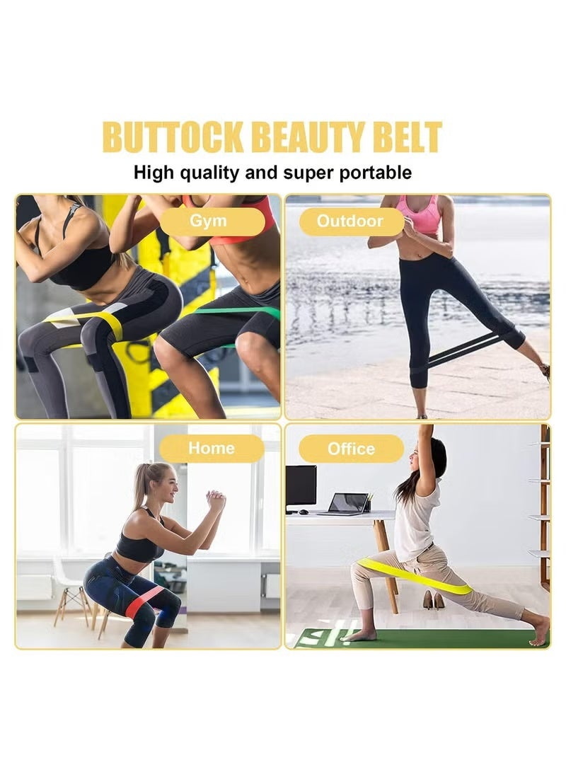 جيكومو مجموعة عصابات المقاومة ، 5 قطع أرطال متنوعة لتدريب القوة ، تمارين المقاومة ، حلقات المقاومة ، عصابات التمدد ، صالة الألعاب الرياضية ، اللياقة البدنية ، اليوغا ، تجريب ، حلقات المقاومة ، عصابات للذراع والساقين والوركين - Image 5