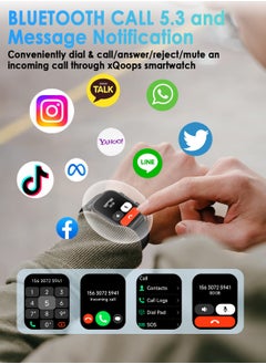 XQOOPS XQOOPS Smart Watch for Men Women, GPS Tracking, 2.01'' Touch Screen, Bluetooth Calling, 178+ Sport Modes, Swimming, Heart-Rate & Sleep Health Monitoring, AI Assistant, for Android & iPhone, Black  - Image 3