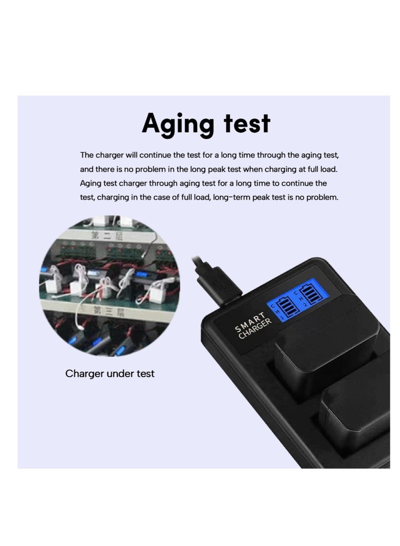 Excefore LCD USB LP-E6 Battery Charger, Replacement 5D Mark II 5D Mark III 5D Mark2 Camera, Battery Lightweight Camera Charger, for Travel and Outdoor - Image 3