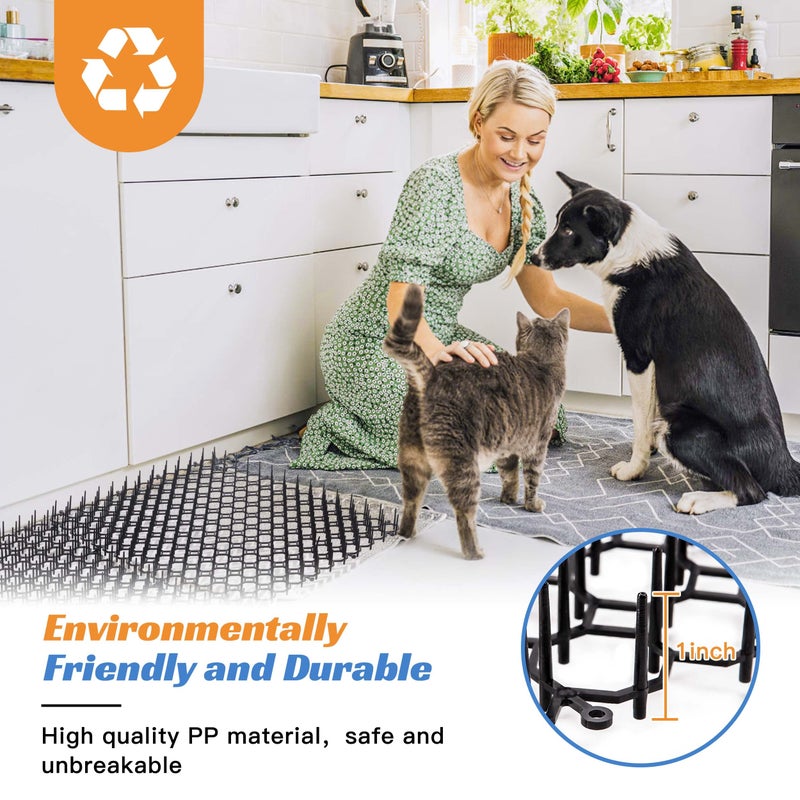 OCEANPAX 16 X 13 Inch Scat Mat for Cats, 12 Pack Cat Scat Mat with Spikes - Indoor/Outdoor Pet Deterrent Solution for Plants, Furniture, and More - Keep Cats and Dogs Away - Image 3