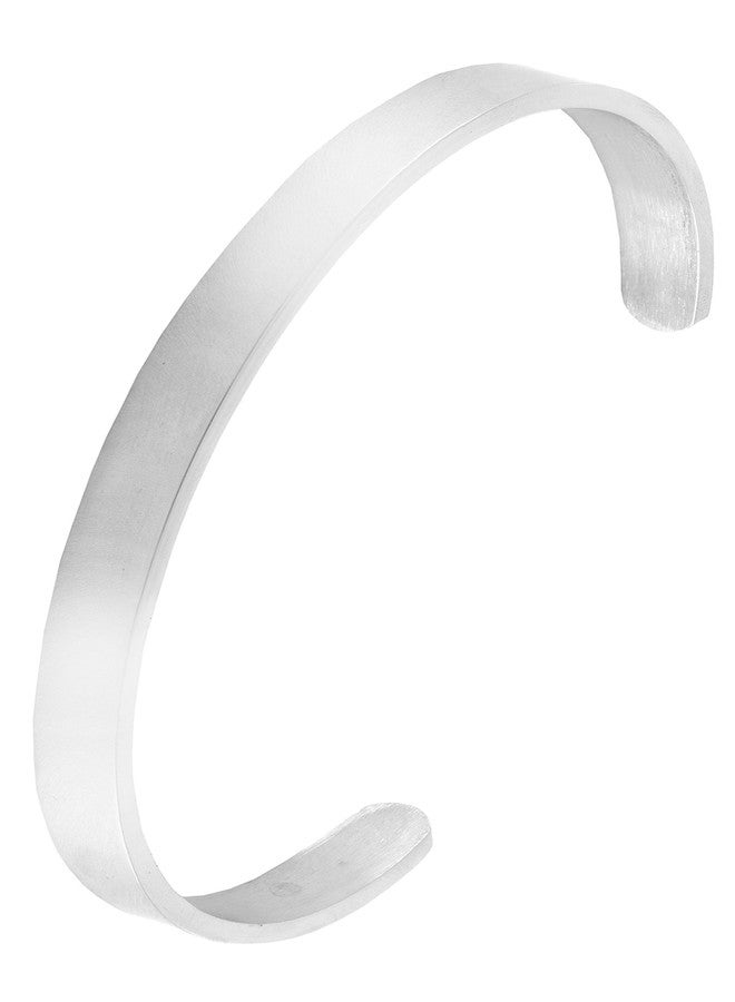 ZIVOM® Silver 316 L Surgical Stainless Steel Kada Bangle for Men - Image 1