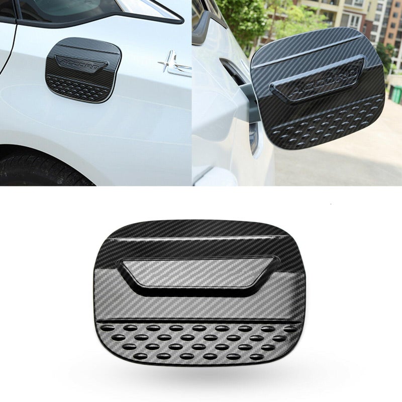 Xotic Tech Fuel Oil Gas Tank Cover Cap Trim Carbon Fiber Pattern Compatible with Honda Accord Sedan 10th Gen 20182022