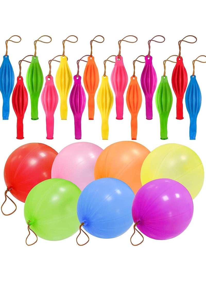 100Pcs Punch Balloons, Punching Balloon Party Favors for kids, Neon Bounce Balloons with Rubber Band for Carnival, Fun, Gift Bag Party Favors0 - Image 1