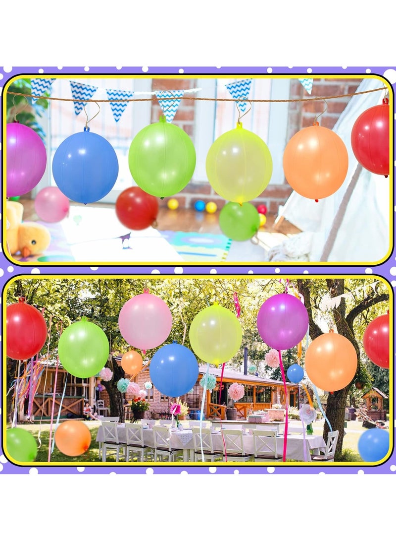 100Pcs Punch Balloons, Punching Balloon Party Favors for kids, Neon Bounce Balloons with Rubber Band for Carnival, Fun, Gift Bag Party Favors0 - Image 3