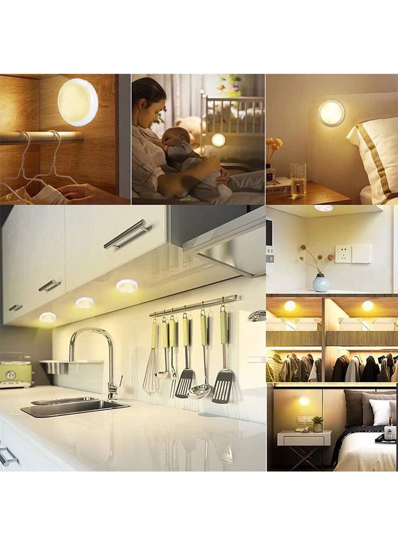 MYONE - Wireless Under Cabinet Lights with Remote 3 Pack – 16 LED Colour Changing Under Cabinet Touch Control, Battery Operated, Kitchen Lights with Adjustable Brightness, Under Counter Push Lights - Image 1