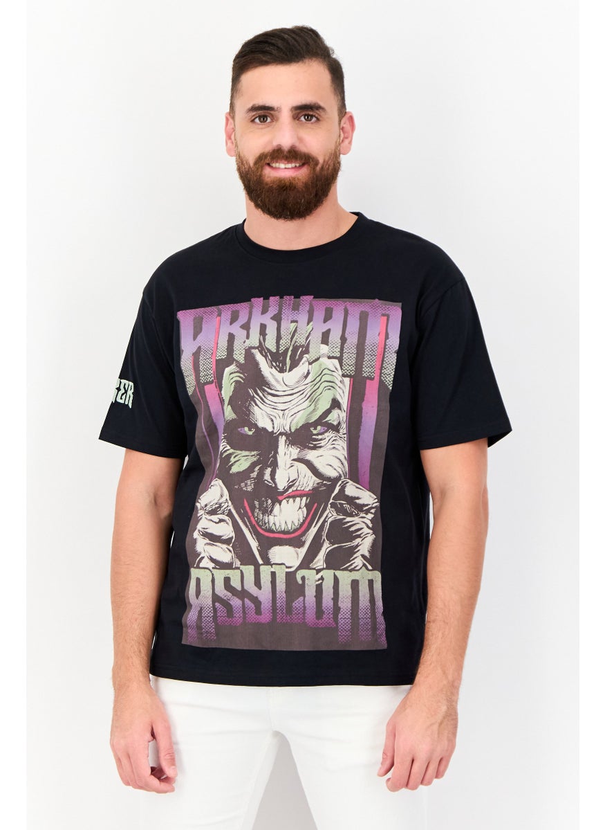 Batman - Men Batman Crew Neck Short Sleeve Graphic Print T-Shirt, Black - Image 1