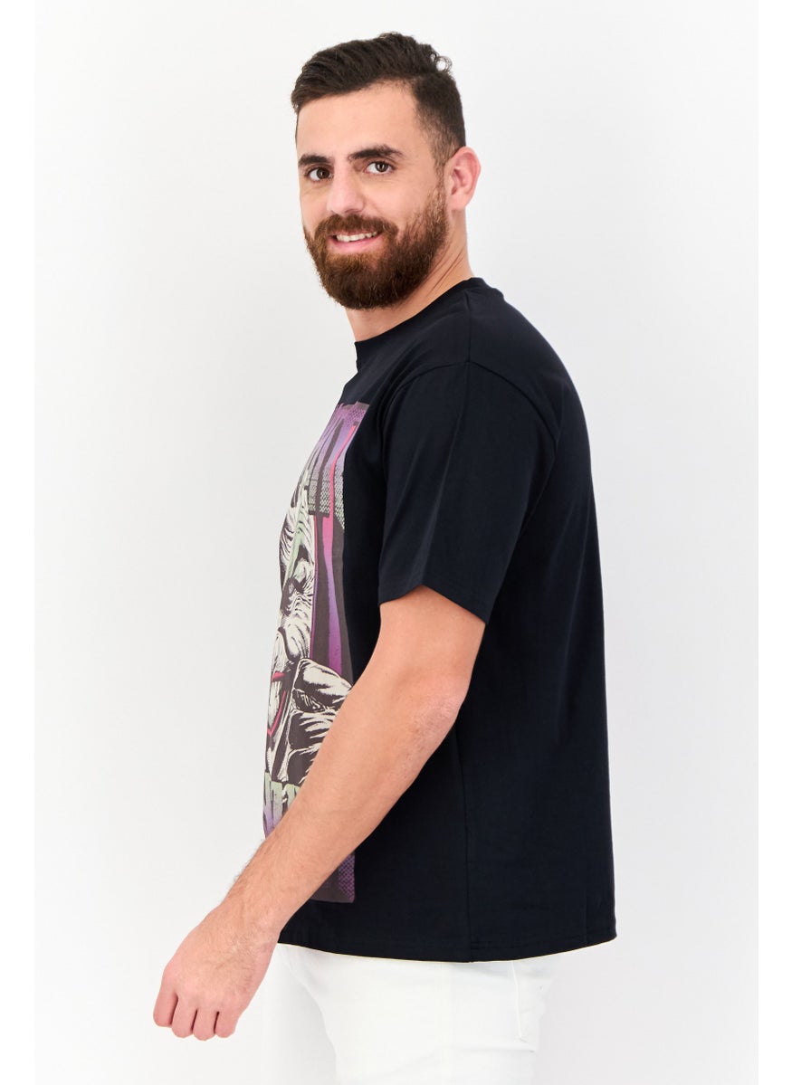Batman - Men Batman Crew Neck Short Sleeve Graphic Print T-Shirt, Black - Image 1