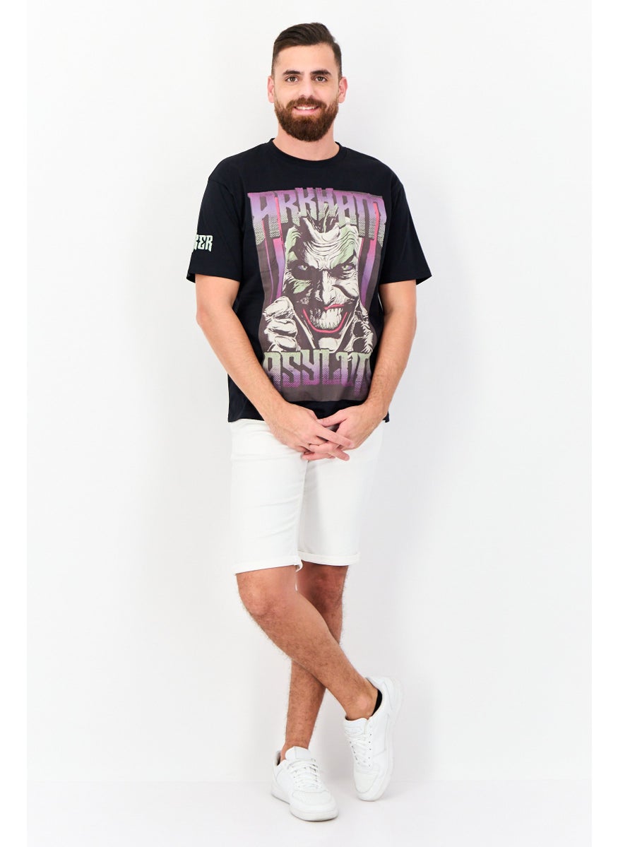 Batman - Men Batman Crew Neck Short Sleeve Graphic Print T-Shirt, Black - Image 1