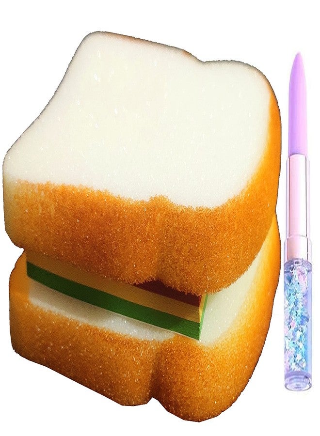 SHREE TECHNESH® Exclusive Bread Sandwich Shape Diary Memo Pad with Lipstick Shape Pen for Girls, Unique Mini Diary Notepad, Pocket Size (Bread Sandwich) - Image 1