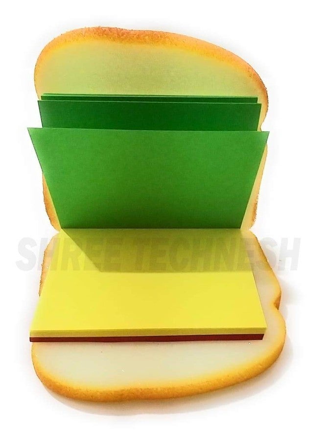 SHREE TECHNESH® Exclusive Bread Sandwich Shape Diary Memo Pad with Lipstick Shape Pen for Girls, Unique Mini Diary Notepad, Pocket Size (Bread Sandwich) - Image 2
