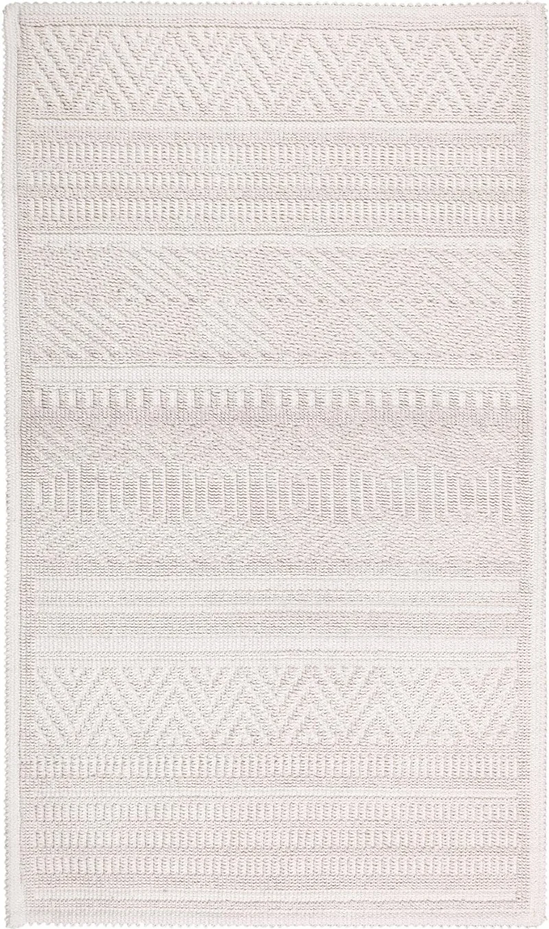 Bluenity Hat Natural Cotton Bathroom Rug 50X80 cm - Ecru