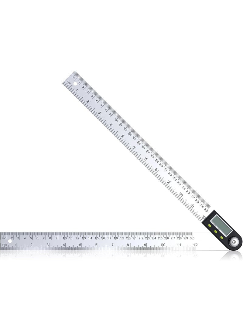 20cm Stainless Steel Digital Angle Finder Protractor Ruler with Data Holding Function for Woodworking Construction Repairing - Image 1