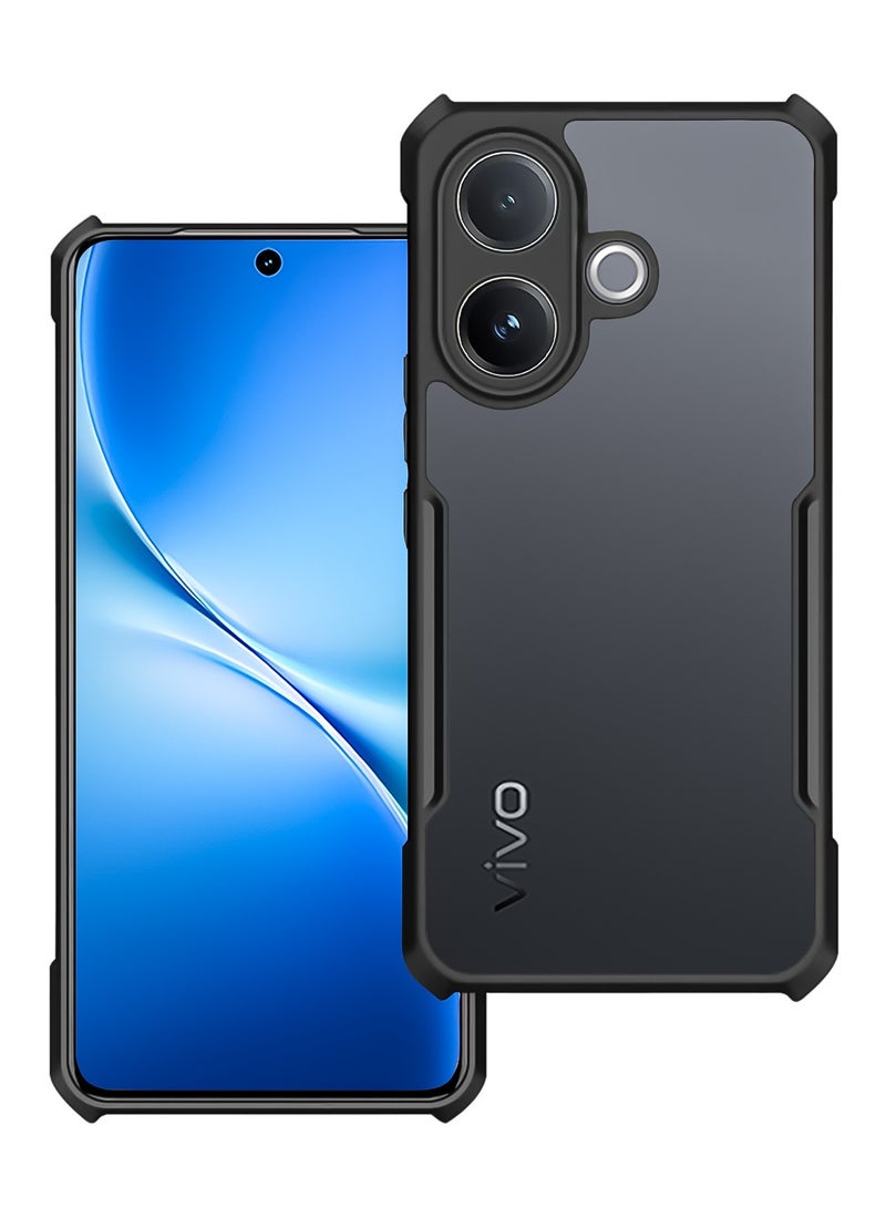 For Vivo V60 Lite Cover, Camera Lens Protection Back Cover, TPU+PC Shockproof Bumper Mobile Phone Case, Anti-Yellowing Slim Fit Protective Casing - Image 1