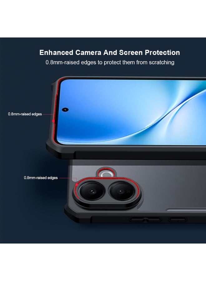 For Vivo V60 Lite Cover, Camera Lens Protection Back Cover, TPU+PC Shockproof Bumper Mobile Phone Case, Anti-Yellowing Slim Fit Protective Casing - Image 2