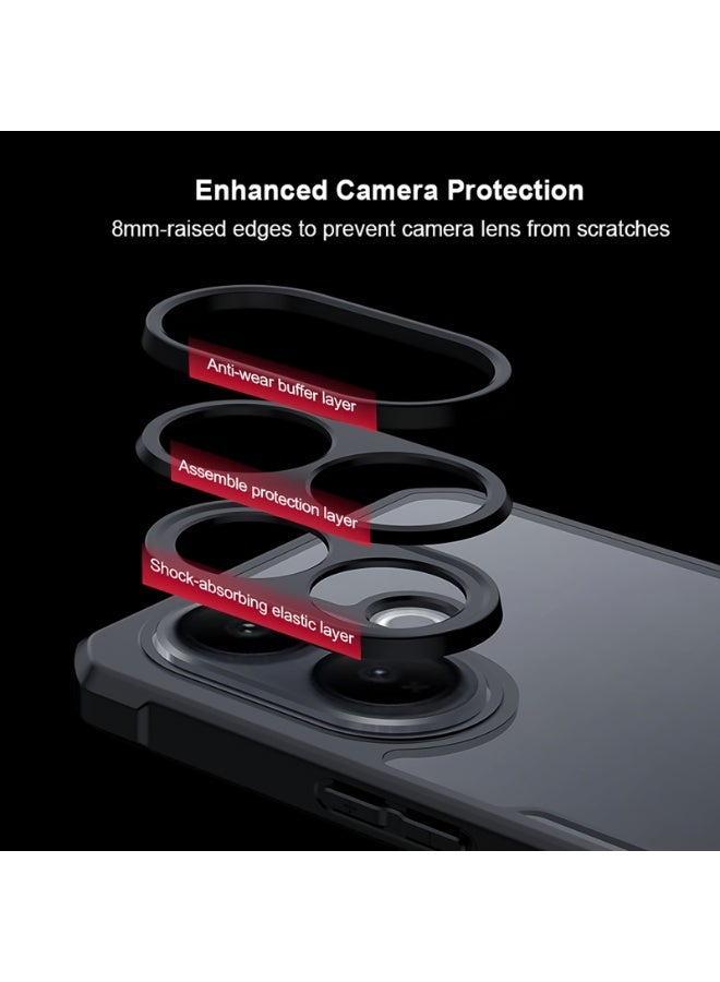 For Vivo V60 Lite Cover, Camera Lens Protection Back Cover, TPU+PC Shockproof Bumper Mobile Phone Case, Anti-Yellowing Slim Fit Protective Casing - Image 3