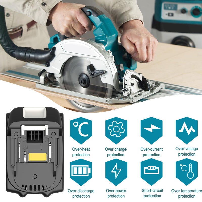 Chaunven 6.0Ah Battery Replacement For Makita 18V Battery Compatible With 18 Volt Bl1860B Bl1850B Bl1840B Bl1830B Bl1815B Batteries - Image 4
