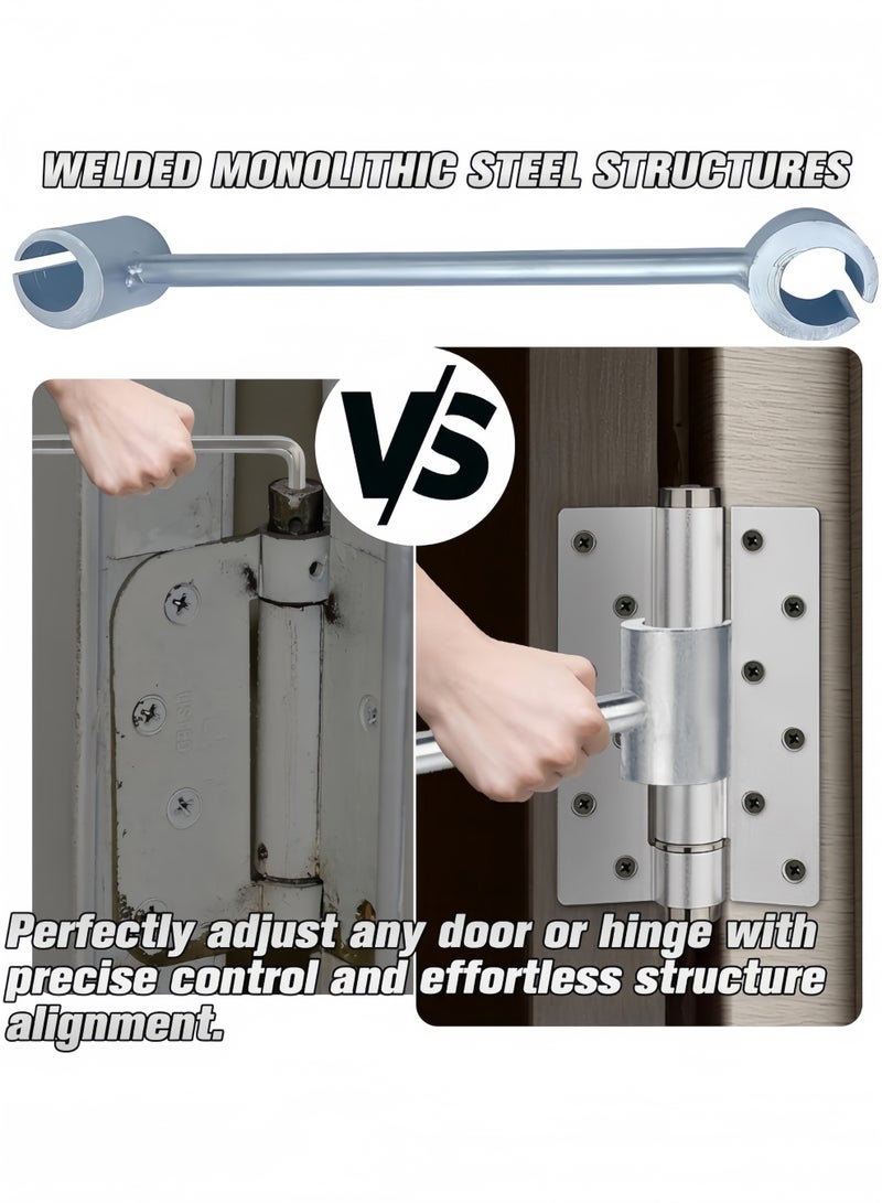 2 Pack Dual Size Door Hinge Adjustment Tool 14–19 and 23–25mm, Door Hinge Repair Tool, Door Gap Adjustment Tool, Door Adjustment Tool, Silver - Image 3