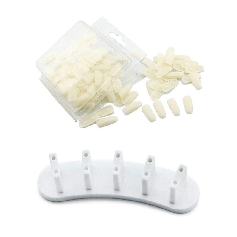 KADS 1set Nail Practice Stand Nail Training Holder  100pcs Practice Nail Tips Salon Manicure Nail Art Beauty Tools