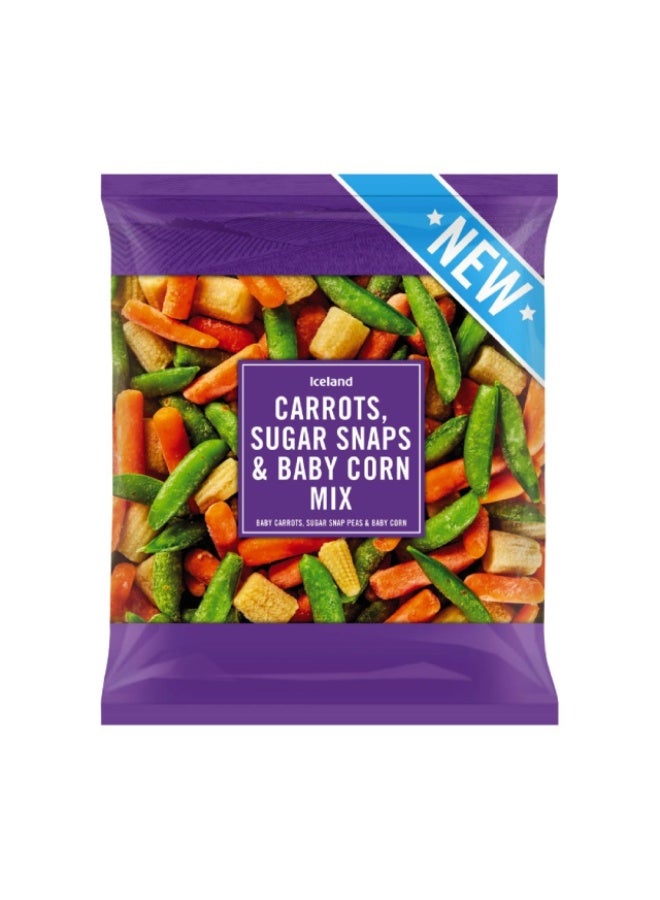 Mixed Vegetables, Carrots, Sugar Snaps and Baby Corn - 1kg, Belgium