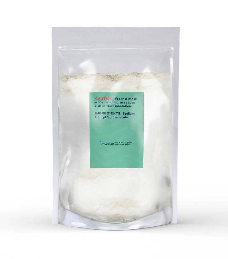 Luonix Sodium Lauryl Sulfoacetate (SLSA) 1 lb, Foam & Bubbles, Gentle on Skin - Image 2