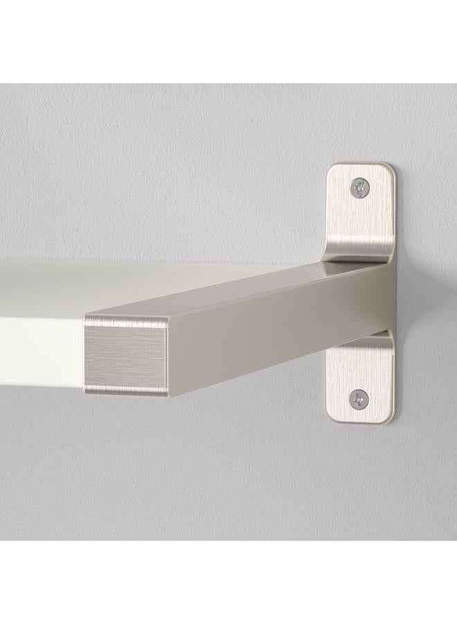 Zaboon Wall shelf, white/nickel-plated, 80x30 cm  - Image 4