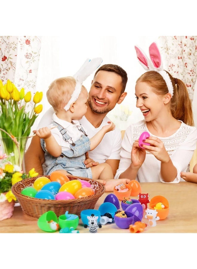 fantasize 50pcs  Eggs, 2.4 Inch Plastic Eggs Fillable Candy Party Themed Gift Fillers Decoration Classroom Reward Gifts - Image 3